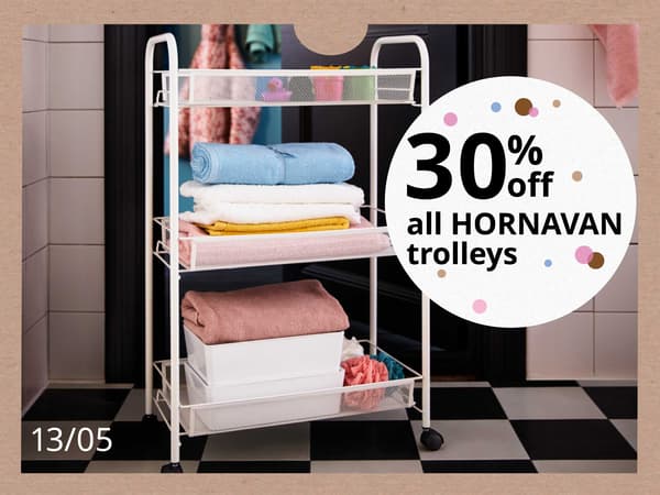 30% off all HORNAVAN trolleys