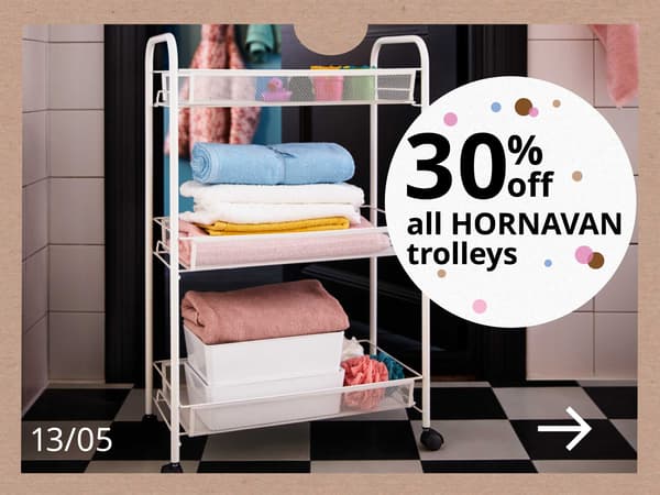 30% off all HORNAVAN trolleys