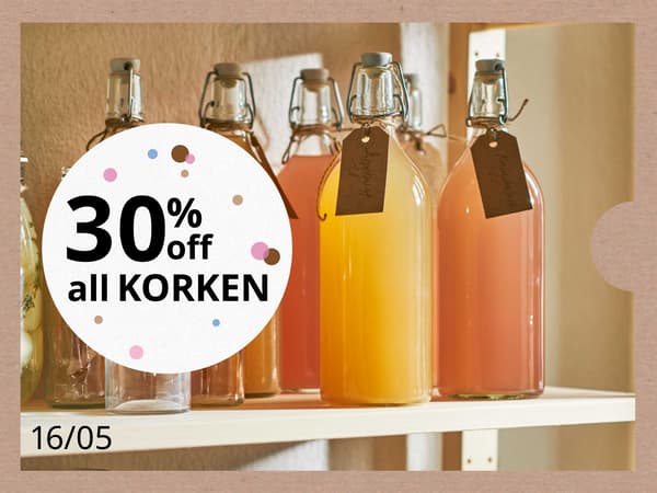 30% off all KORKEN