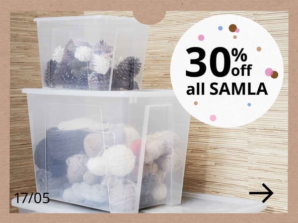 30% off all SAMLA boxes & lids