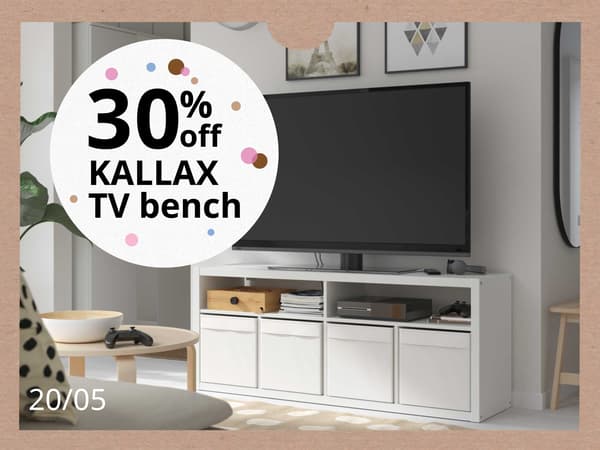 30% off KALLAX TV bench