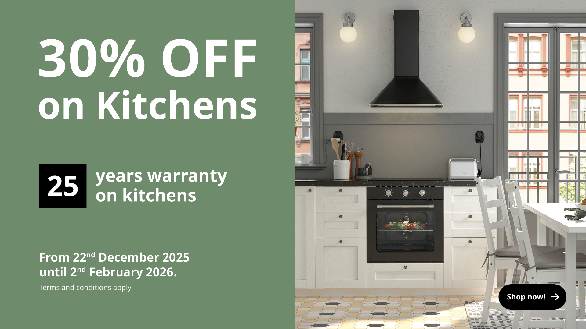 30% Off kitchens 