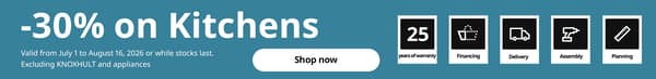 30% Off kitchens