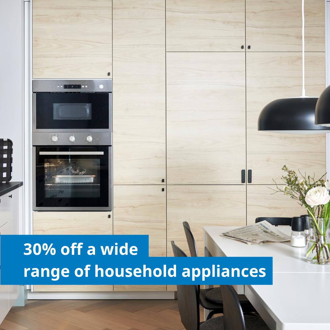 30% off on appliances 