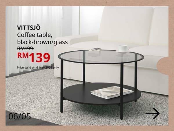 30% off VITTSJÖ coffee table 002.133.13