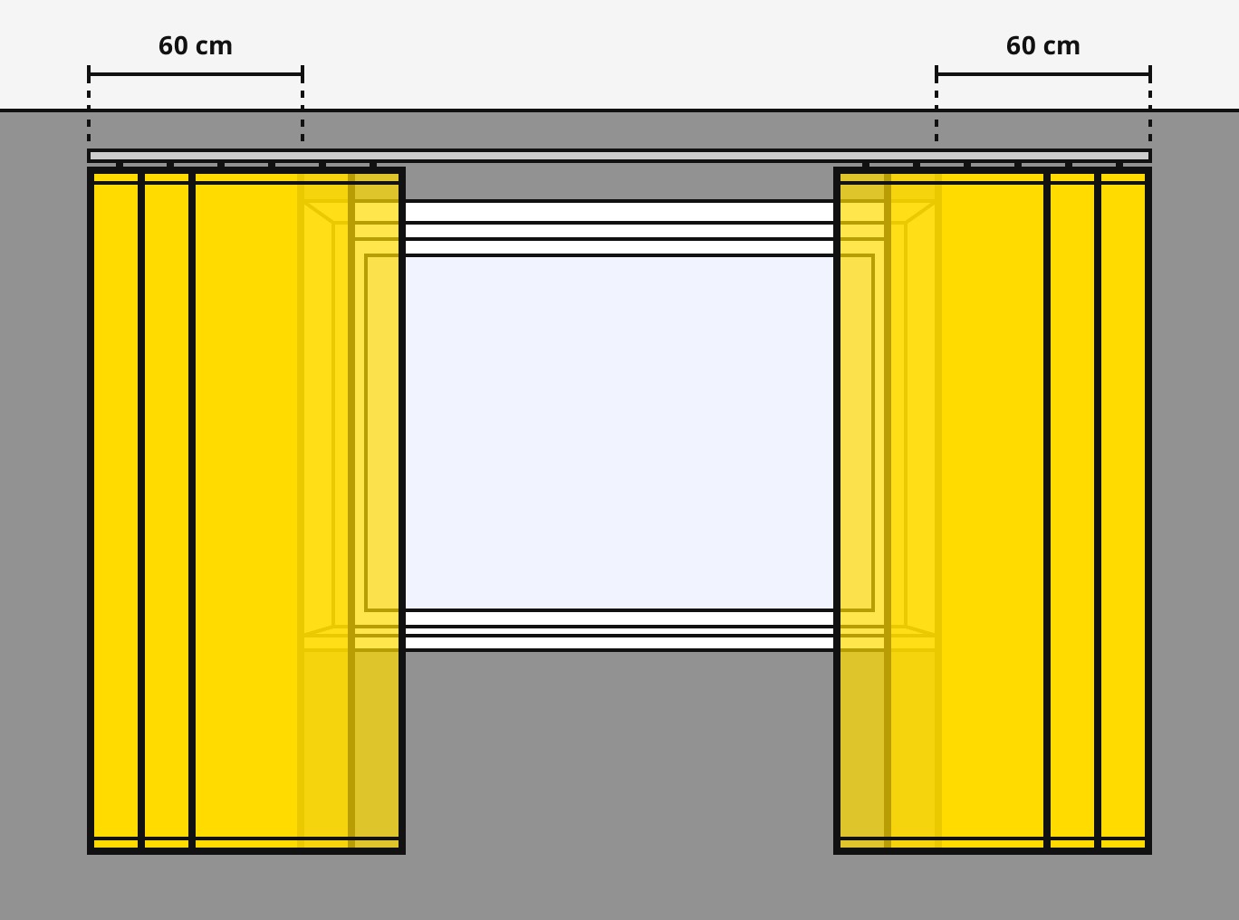 Measure the window for curtain rails, rods or blinds - IKEA