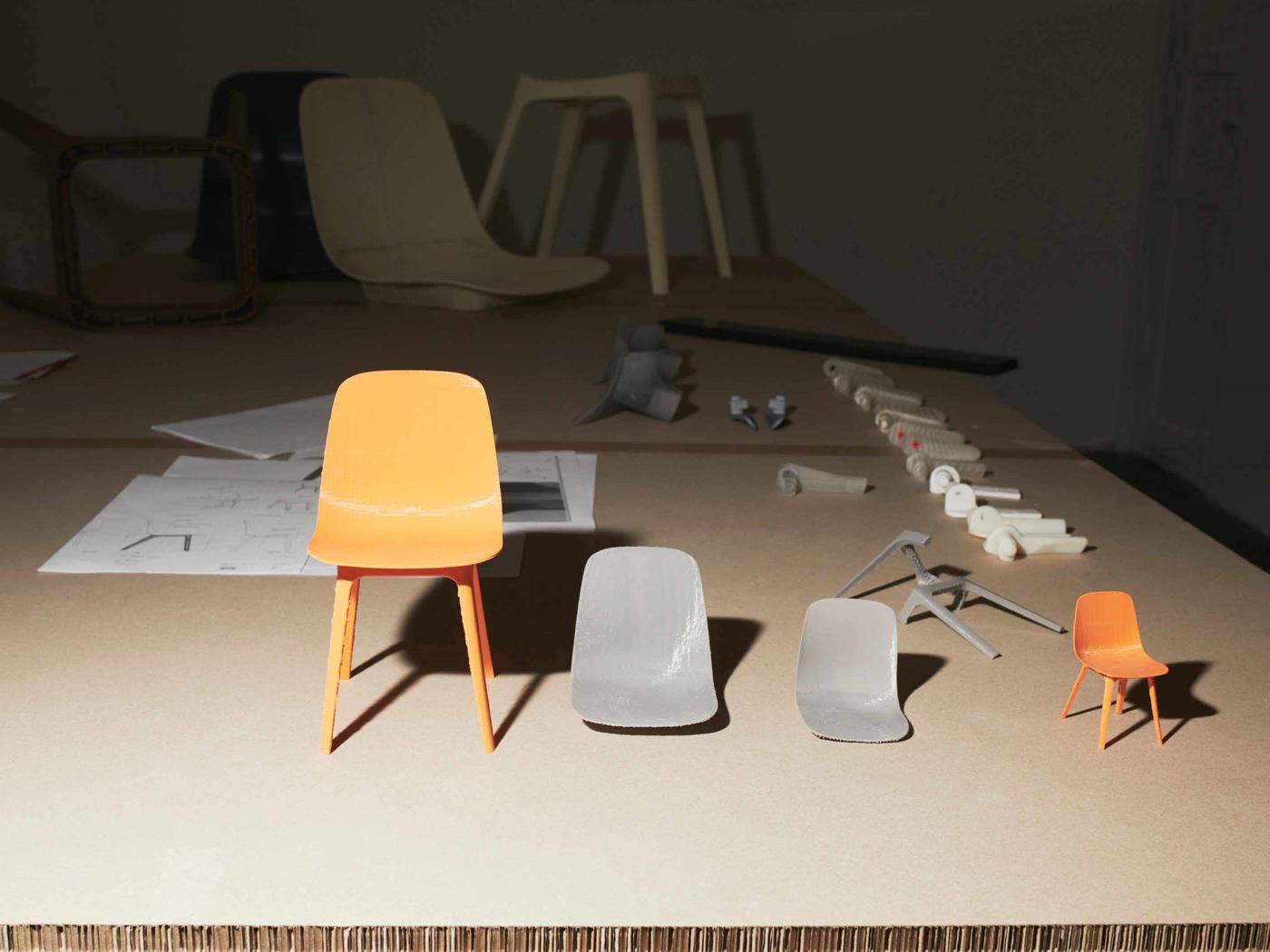 3d Gedruckte Miniatur IKEA Stuhl Modelle