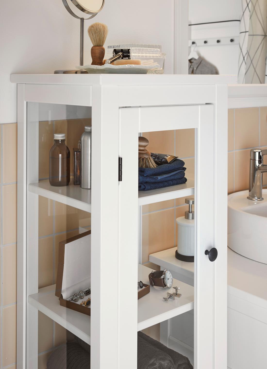 A clutterfree, closed storage bathroom IKEA