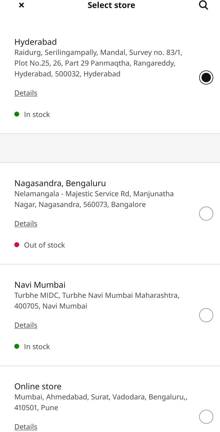 Stock availability IKEA