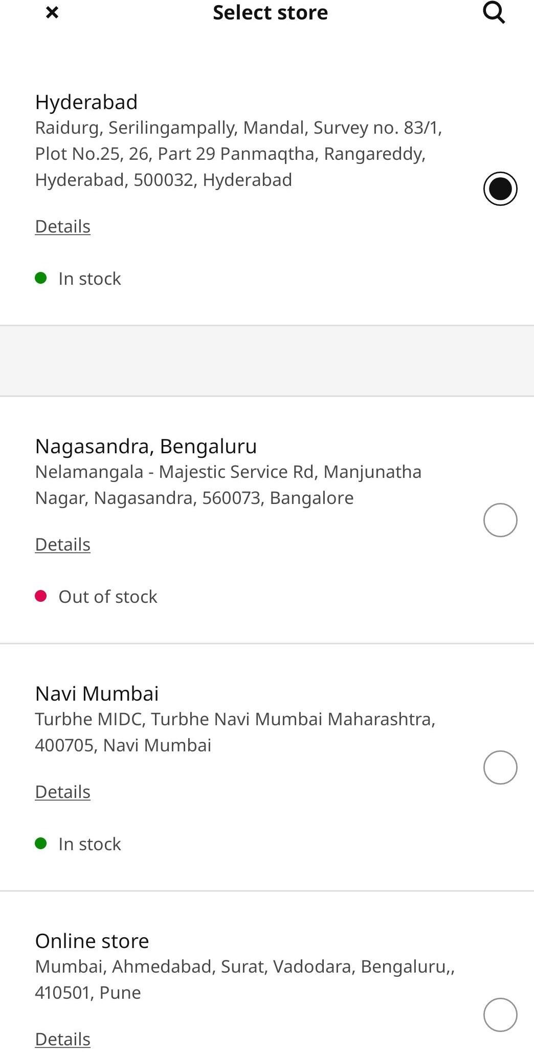 Stock availability IKEA
