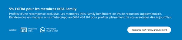 -5 % en plus pour les membres IKEA Family