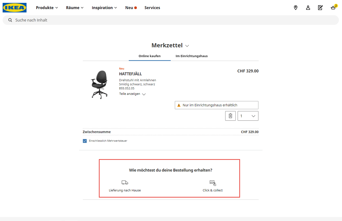 SchrittfürSchrittAnleitung Click &Collect IKEA Schweiz