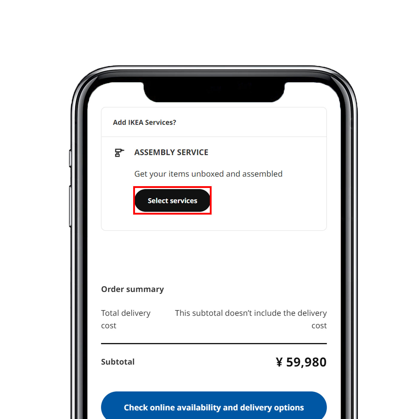 Order assembly service online IKEA Japan IKEA