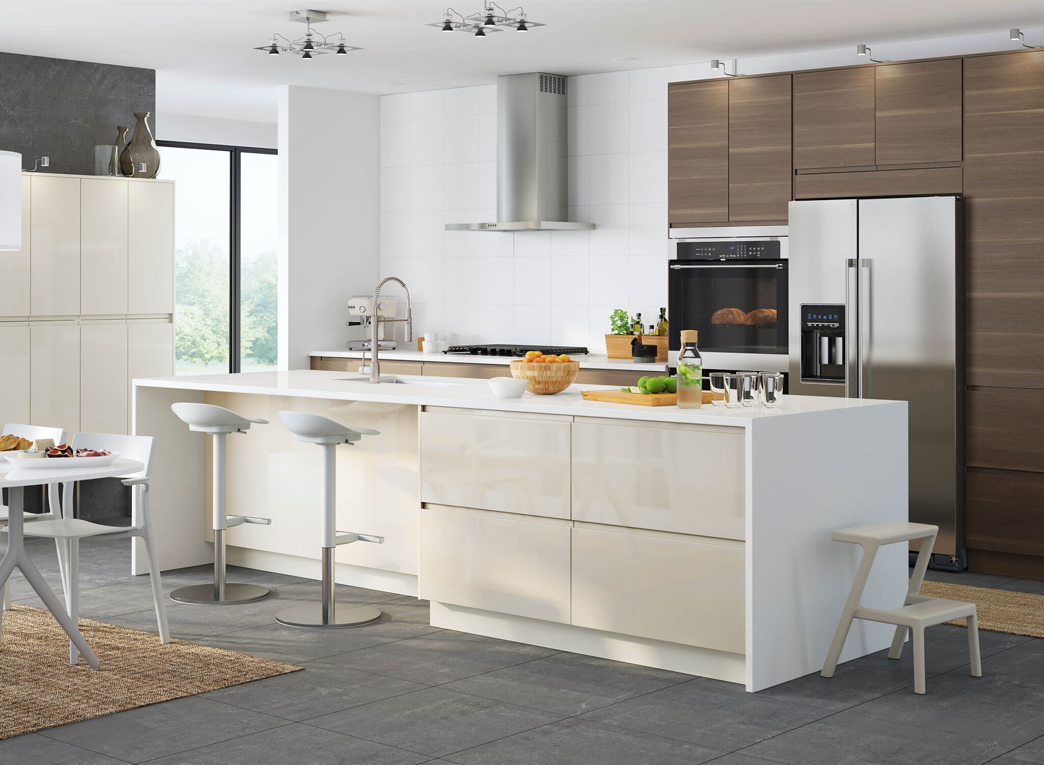 Bring Cool White And Warm Walnut Together Ikea