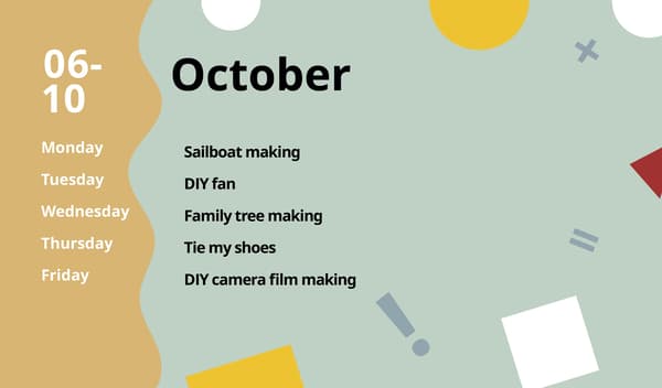 6th October to 10th October