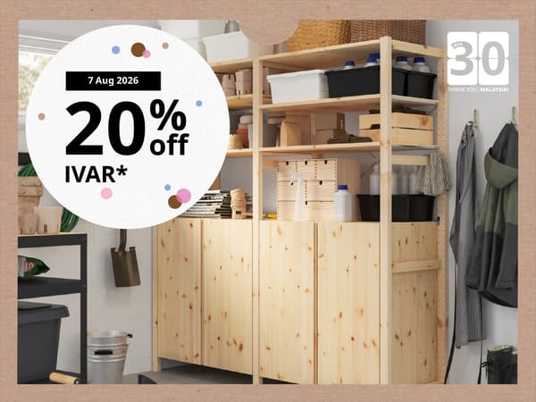 7 Aug 2026: 20% off IVAR