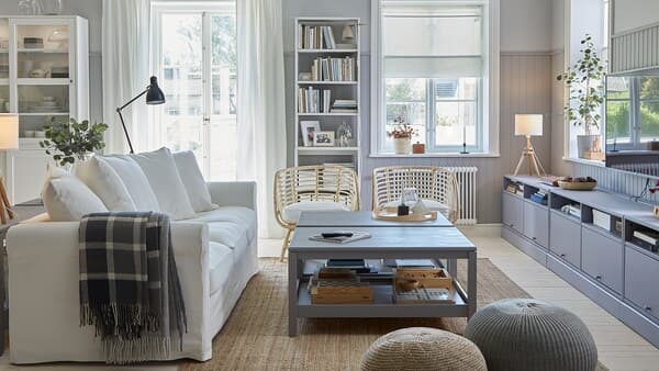 غرفة جلوس مشرقة وتقليدية ومُتناسقة IKEA غرفة جلوس مشرقة وتقليدية ومُتناسقة IKEA