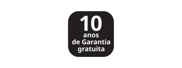 10 anos de Garantia gratuita