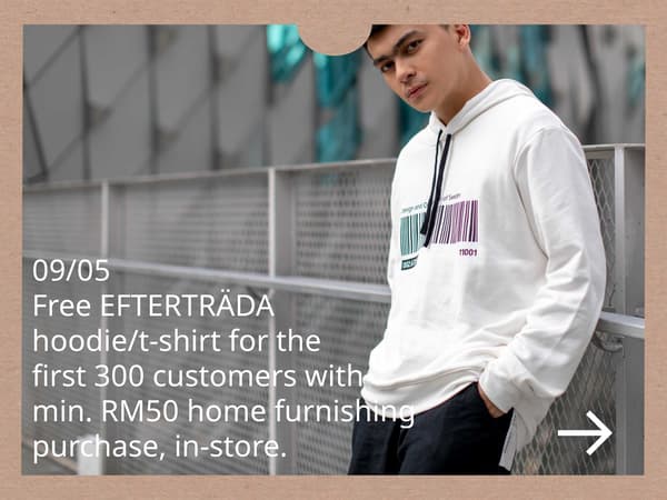 9 May: Free EFTERTRÄDA hoodie/t-shirt