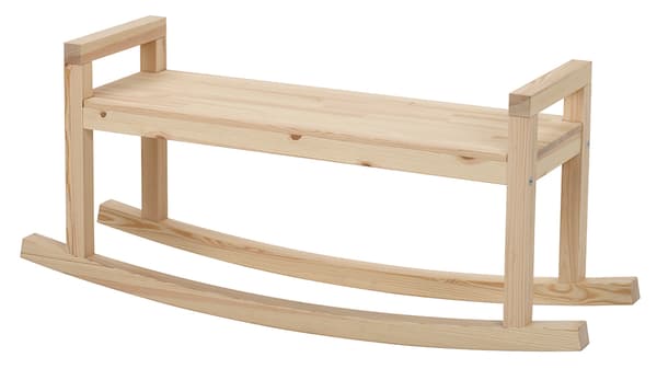 A balancing bench made out of wood