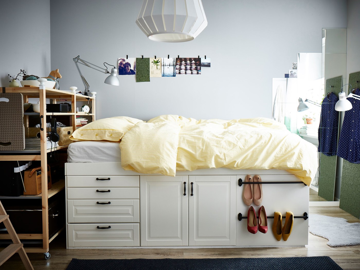 Spacesaving ideas for a rental bedroom IKEA