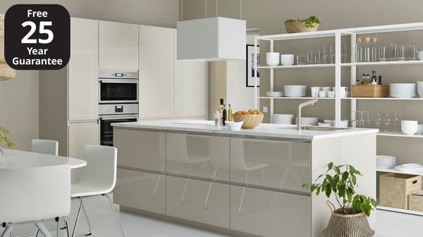 Voxtorp High Gloss Light Beige Kitchen Ikea