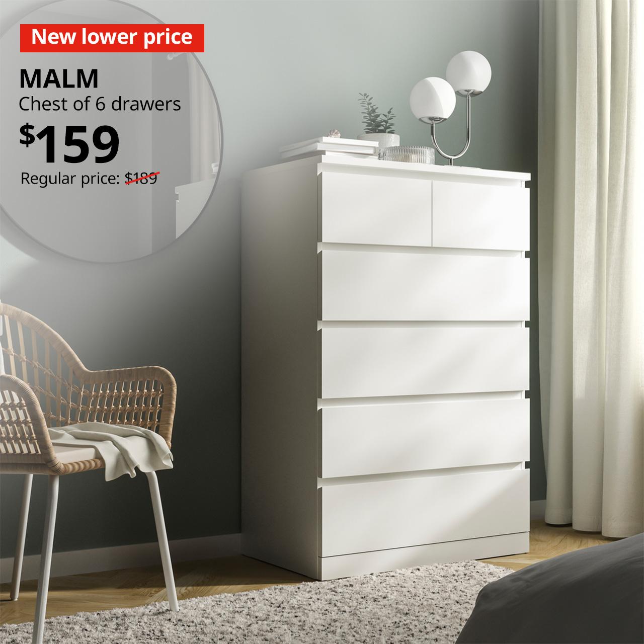 A black frame BROR shelving unit is being used at the service yard for extra storage. A 'New lower Price' red tag with white text. Text in white that reads, BROR, Shelving unit, 85x40x190 cm. Price: $139.90. Usual price with red slash: $179.90".