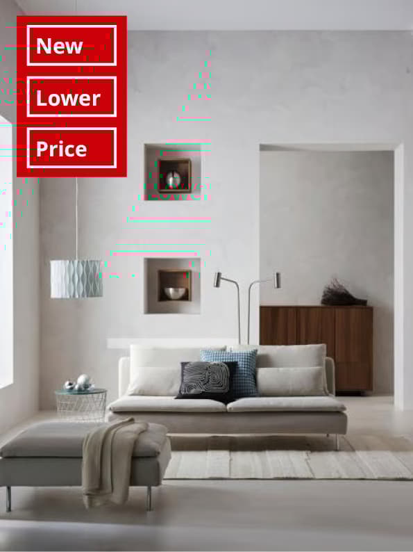 A black/white BRUNBRÄKEN cushion cover