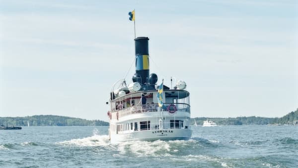 A boat on water.