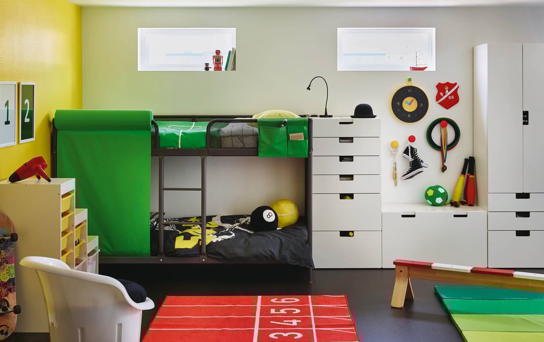 Spacesaving bunk bed storage ideas IKEA
