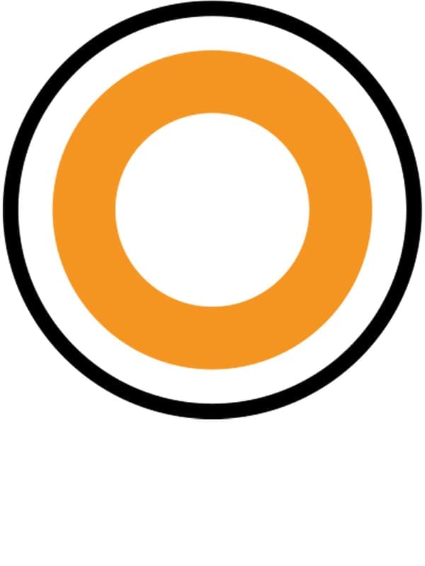 A circle with a candle light colour that represents the light temperature of a light bulb