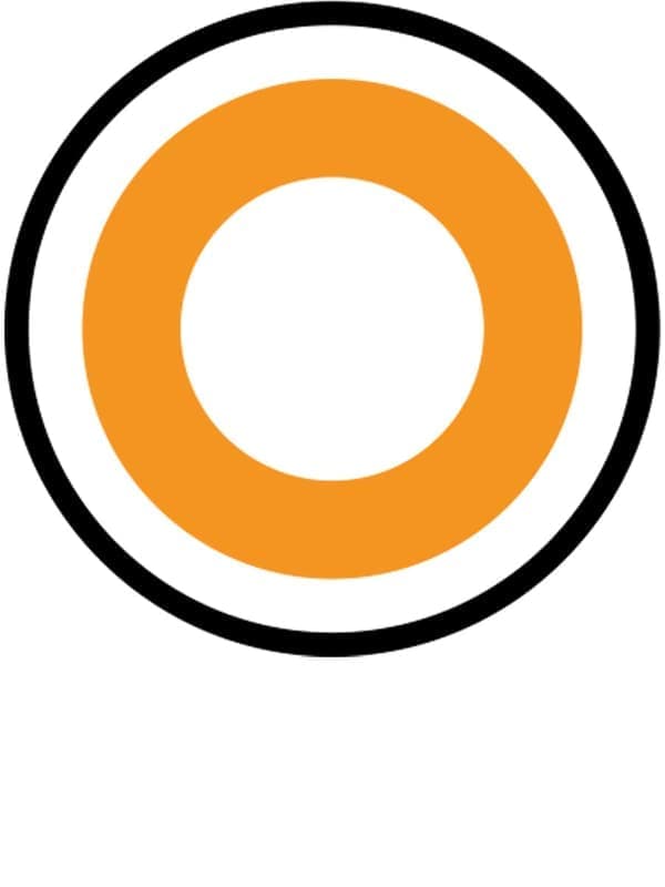 A circle with a candle light colour that represents the light temperature of a light bulb