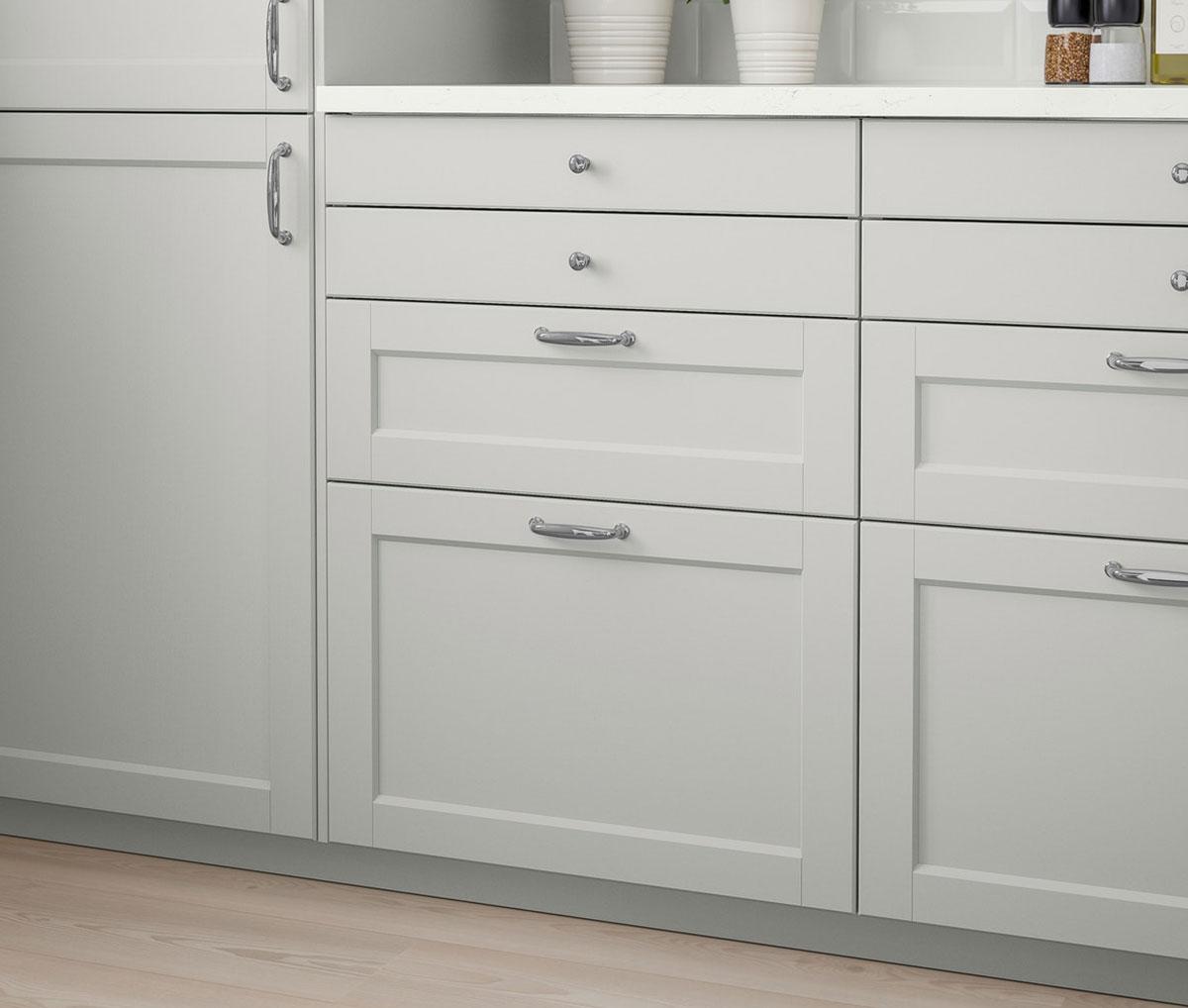 LERHYTTAN Light Grey Kitchen - Grey Shaker Kitchen - IKEA Ireland