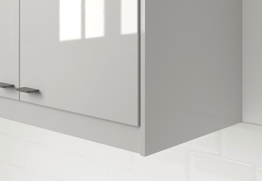 HighGloss Light Grey Kitchen METOD System IKEA