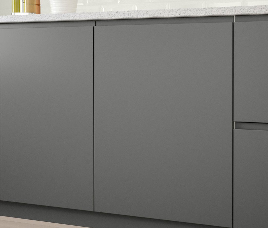 VOXTORP Dark Grey Handleless Kitchen IKEA