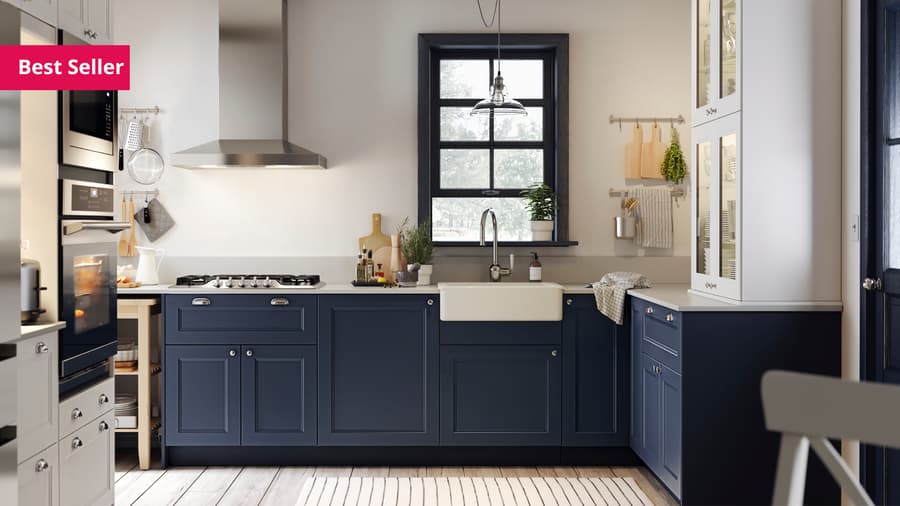 Blue Shaker Kitchen Doors METOD Kitchen System IKEA