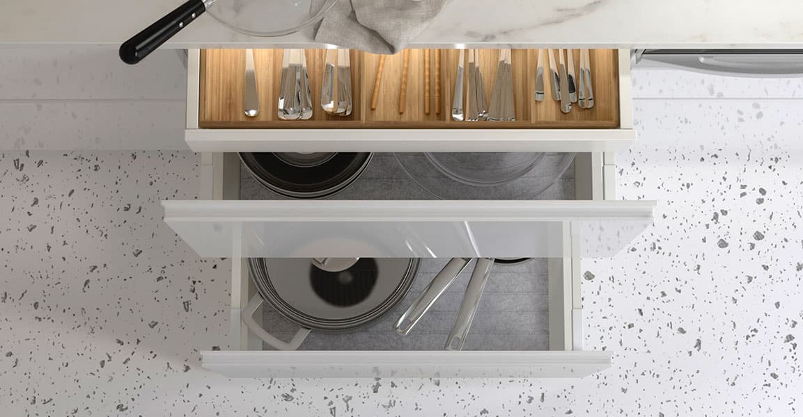 High-Gloss Light Grey Kitchen - METOD Kitchen System - IKEA