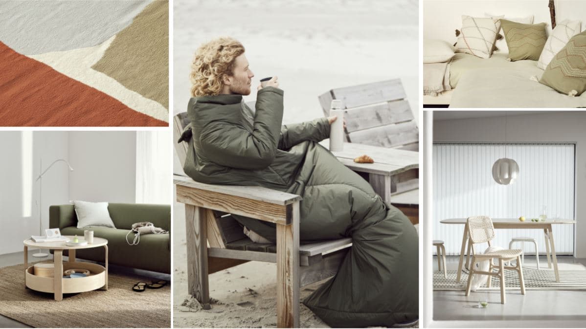 A collage of the April collection.