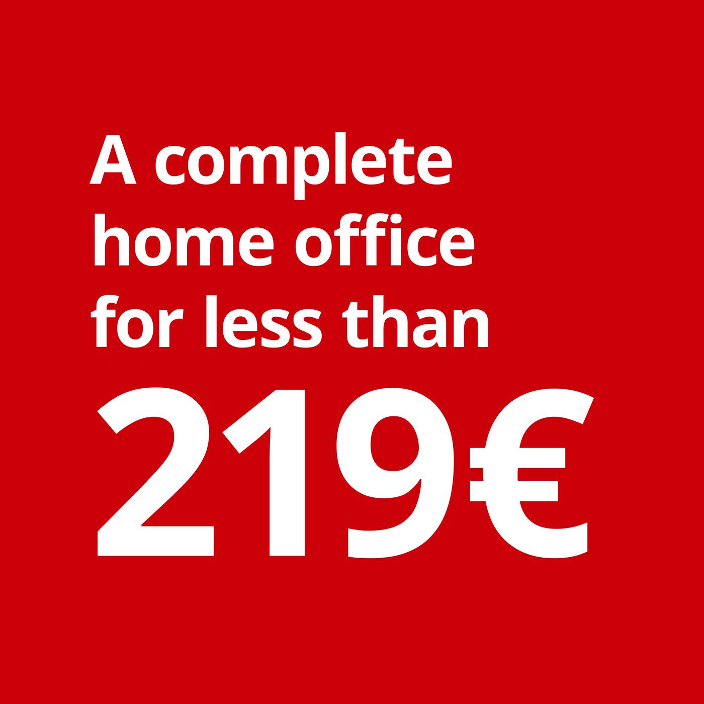 A complete home office for less than 219 euro