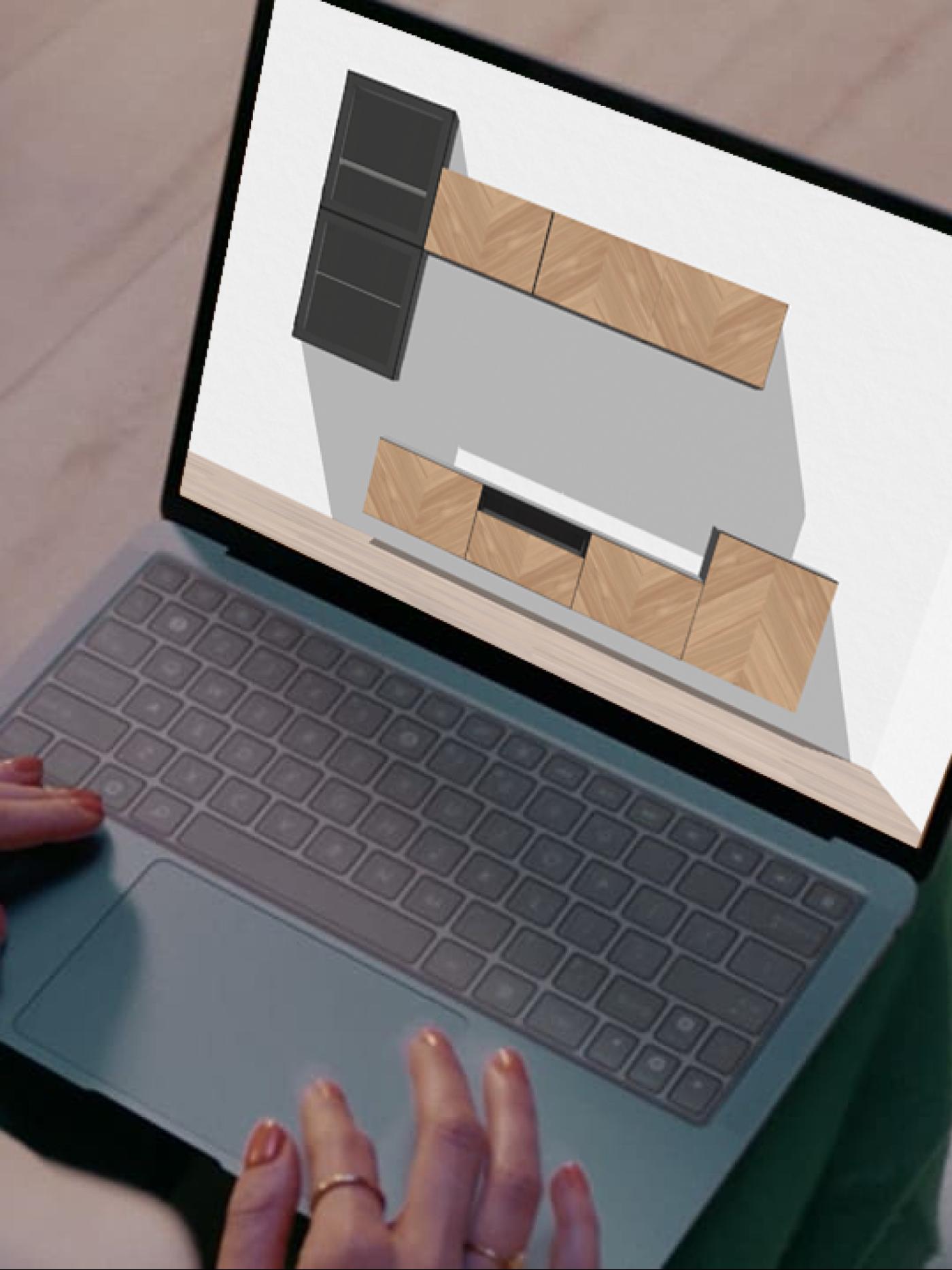 A computer showing someone using the BESTÅ planner.