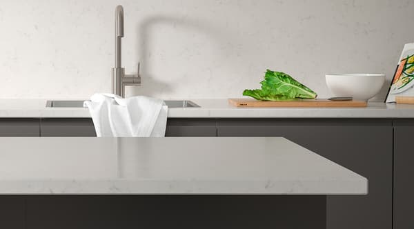 A custom granite kitchen countertop