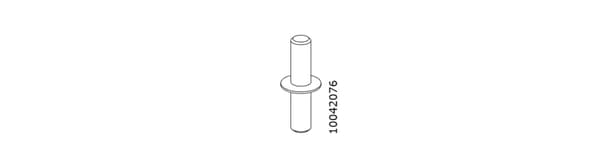 A diagram of a shelf pin with the part number 