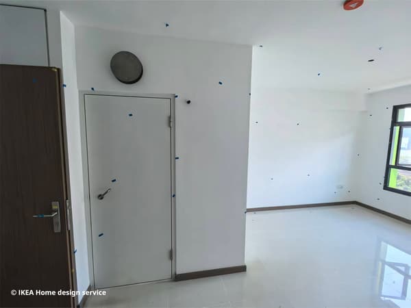 A empty space of homeowner's living room.