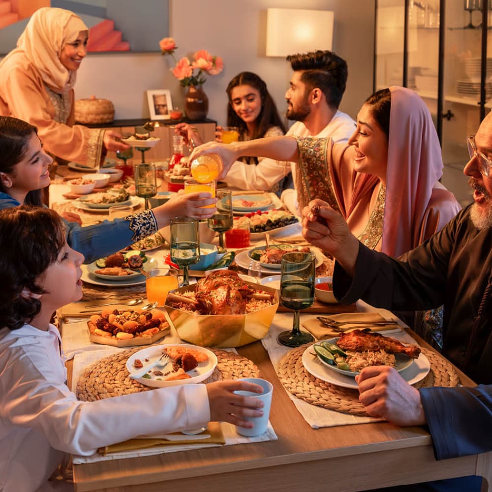 A family celebrating Eid