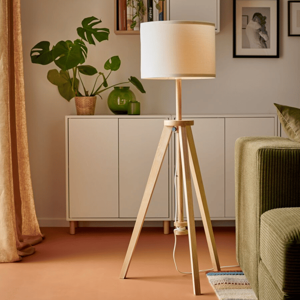 A floor lamp