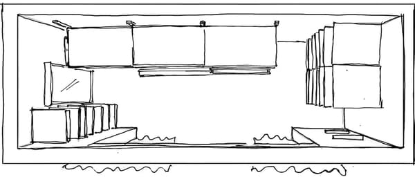 A floor plan of the walk-in closet.
