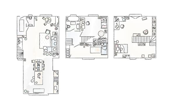 A floorplan of Amélie’s home.