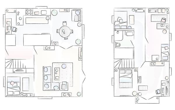 A floorplan of Anne’s home.