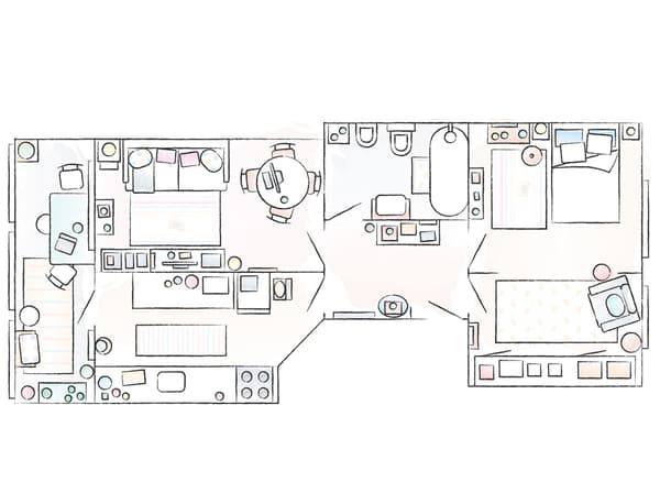 A floorplan of Carolina’s home.