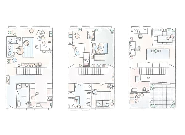 A floorplan of Eva and Marla’s home.